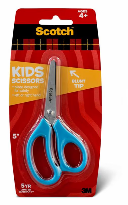 7100084126 Scotch Kids Scissors 1441B, 5 in, 6 Each/Carton, 6 Carton/Case