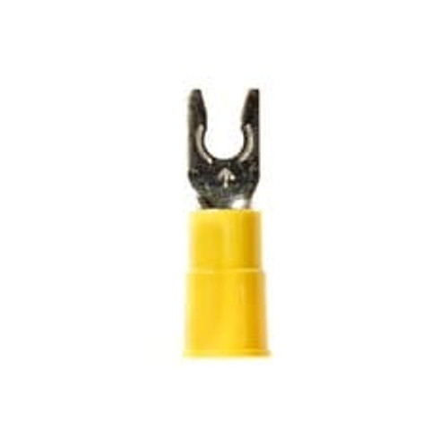 3M™ Scotchlok™ Locking Fork Vinyl Insulated, 50/bottle, MV10-6FLX, spring-like tongue firmly fits around the stud, 500/Case