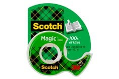 Scotch® Magic™ Invisible Tape 104, 1/2 in x 450 in x (12.7 mm x 11.4 m)