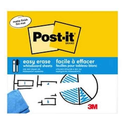 Post-it® Flex Write Surface FWS-Sheets2PKR, 9.1 in x 9.1 in (23.1 cm x 23.1 cm)