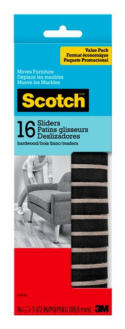 Scotch™ Sliders SP674-NA, Round, Felt 3.5-in 16/pk