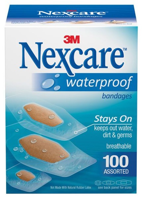 7010372516 Nexcare Waterproof Assorted Bandages 432-100 100ct