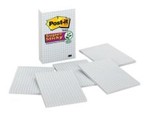 Post-it® Super Sticky Notes 660-SSGRID, 3.9 in x 5.8 in (99 mm x 147 mm)
Grid Pattern, 3 Pads/Pack