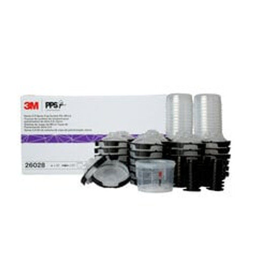 3M™ PPS™ Series 2.0 Spray Cup System Kit, 26028, Micro (3 fl oz, 90 mL),
200 Micron Filter, 1 kit per case