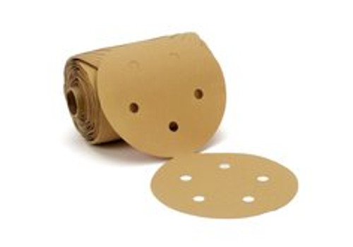 3M™ Stikit™ Gold Film Disc Roll 255L, P180, 5 in x NH, D/F 5HL, Die
500FH, 125 discs per roll