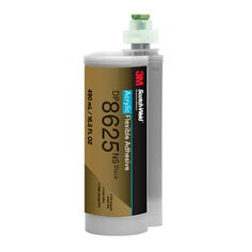 3M™ Scotch-Weld™ Flexible Acrylic Adhesive DP8625NS, Black, 490 mL Duo-Pak, 6/Case