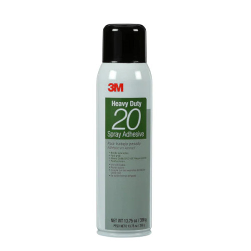 7100226877 3M Heavy Duty 20 Spray Adhesive, Clear, 13.8 oz, 12 Cans/Case