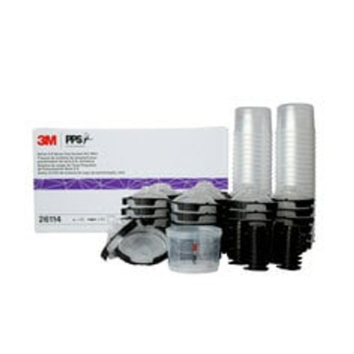 3M™ PPS™ Series 2.0 Spray Cup System Kit 26114, Mini (6.8 fl oz, 200
mL), 200 Micron Filter, 1 Kit/Case