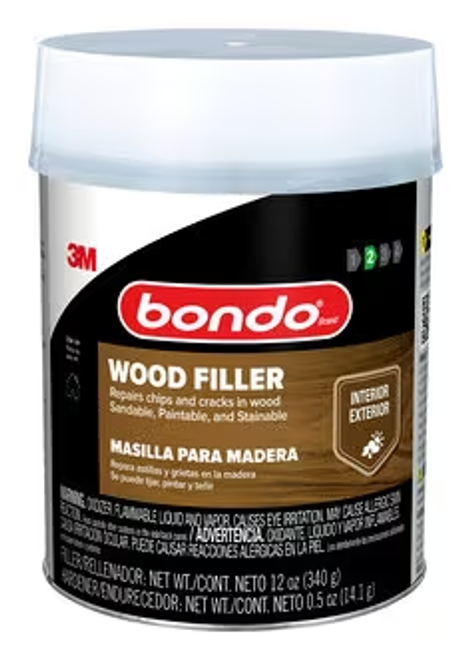 7100315463 Bondo Wood Filler WF-PT-ES, 12 oz (340.19 g), 8 per case