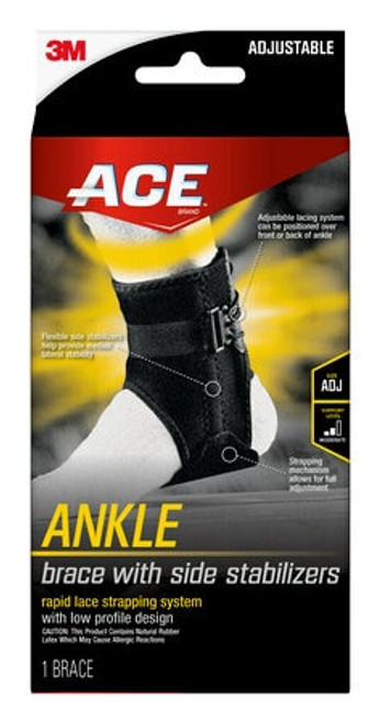 ACE™ Ankle Support with Side Stabilizers 901007, Adjustable