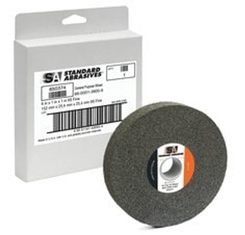 Standard Abrasives™ GP Wheel 852393, 8 in x 1 in x 3 in 7S FIN, 3
ea/Case