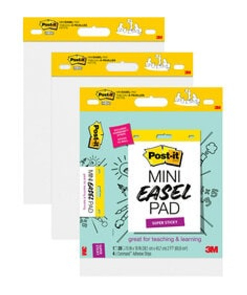Post-it® Self-Stick Mini Easel Pad 577-3PK, 15 in x 18 in (38.1 cm x 45.7 cm)