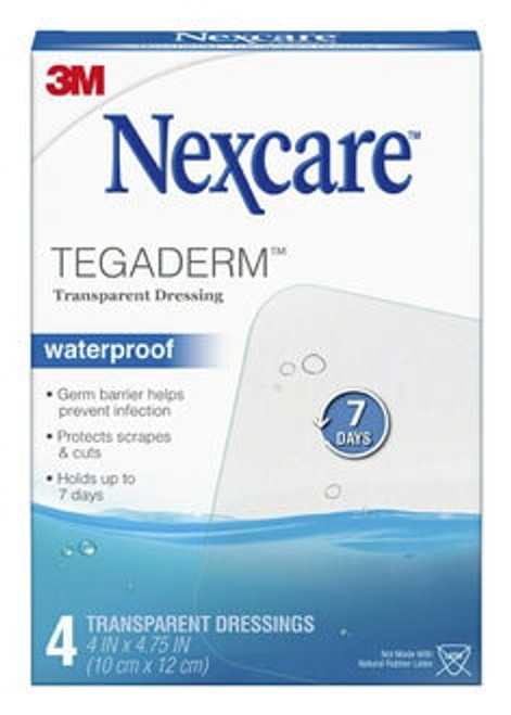 Nexcare™ Tegaderm™ Transparent Dressing H1626, 4 in x 4 3/4 in, (10 cm x
12 cm)