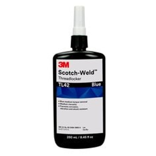 3M™ Scotch-Weld™ Threadlocker TL42, Blue, 250 mL Bottle, 2/case