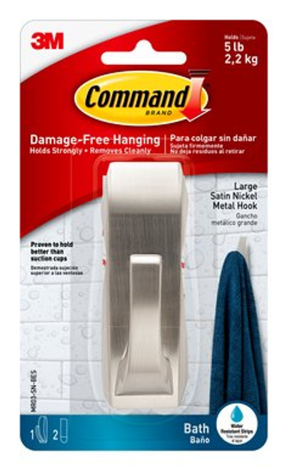 Command™ Modern Reflections Large Hook with Water-Resistant Strips MR03-SN-BES