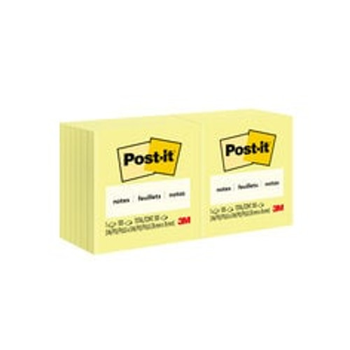 Post-it® Notes 654 3 in x 3 in (7.62 cm x 7.62 cm) Canary Yellow