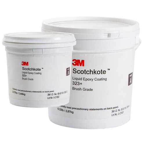 7010399073 3M Scotchkote Liquid Epoxy Coating 323+ Part A, Brush Grade, Case of Four 0.66 Liter Containers for 1 Liter Kits