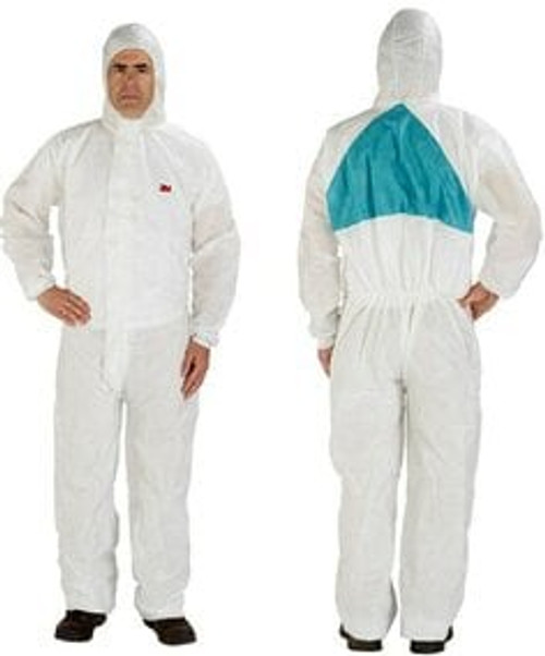 3M™ Disposable Protective Coverall 4520-L White/Green Type 5/6, 20 ea/Case