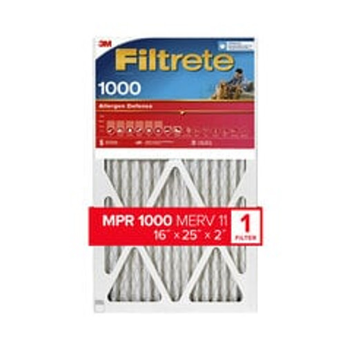 Filtrete™ Electrostatic Air Filter 1000 MPR NADP01-2IN-4, 16 in x 25 in x 2 in (40.6 cm x 63.5 cm x 5 cm)