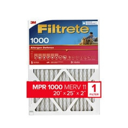 Filtrete™ Electrostatic Air Filter 1000 MPR NADP03-2IN-4, 20 in x 25 in x 2 in (50.8 cm x 63.5 cm x 5 cm)