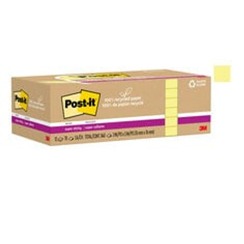 Post-it® Notes 654R-12SSCY, 3 in x 3 in (76 mm x 76 mm)