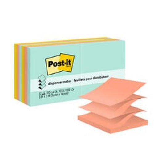 Post-it® Dispenser Pop-up Notes R330-12AP, 3 in x 3 in, Beachside Cafe