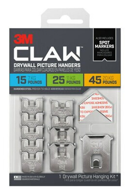 7100240931 3M CLAW Drywall Picture Hanger Variety Pack with Spot Markers 3PHKITM-10ES