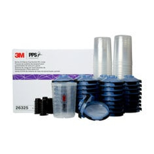 3M™ PPS™ Series 2.0 Spray Cup System Kit 26325, Large (28 fl oz, 850
mL), 125 Micron Filter, 1 Kit/Case