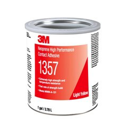 3M™ Neoprene High Performance Contact Adhesive 1357, Light Yellow, 1
Gallon, 4 Can/Case