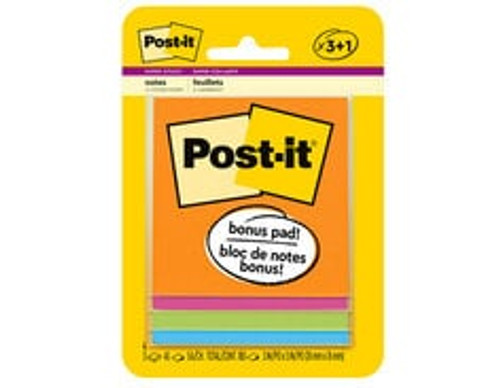 Post-it® Super Sticky Notes, 3321-SSAU-B, 3 in x 3 in (76 mm x 76 mm),
Rio de Janeiro colors