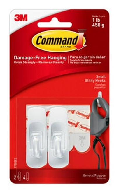 Command™ General Purpose Utility 17002ANZ, Small Hook, 6 Pack/Bag, 6
Bag/Case