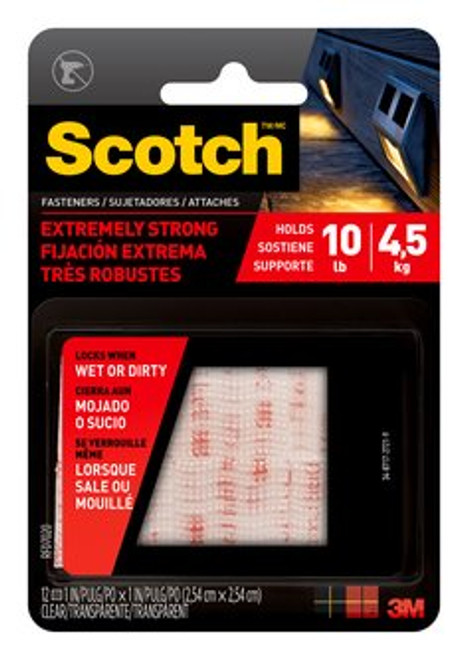 Scotch™ Extreme Fasteners RFD7020, 1 in x 1 in (2.54 cm x 2.54 cm)