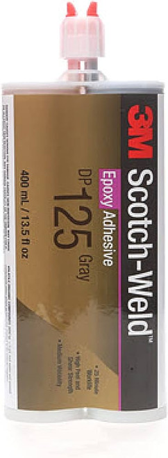 7100320279 3M Scotch-Weld Epoxy Adhesive DP125, Gray, 400 mL Duo-Pak, 6/Case