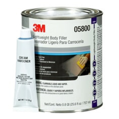 3M™ Lightweight Body Filler, 05800, 1 qt, 6 per case