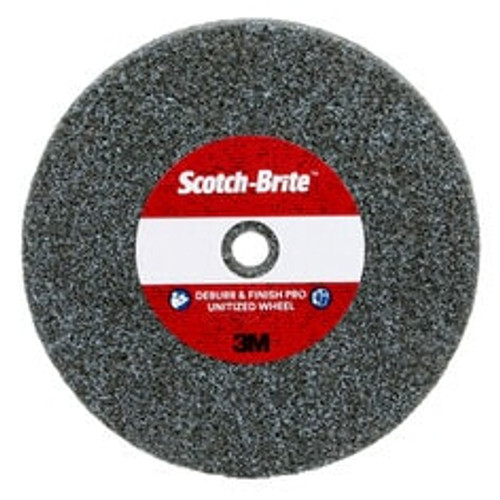 Scotch-Brite™ Deburr & Finish Pro Unitized Wheel, DP-UW, 6C Medium+, 3 in x 1/2 in x 3/8 in, 20 ea/Case