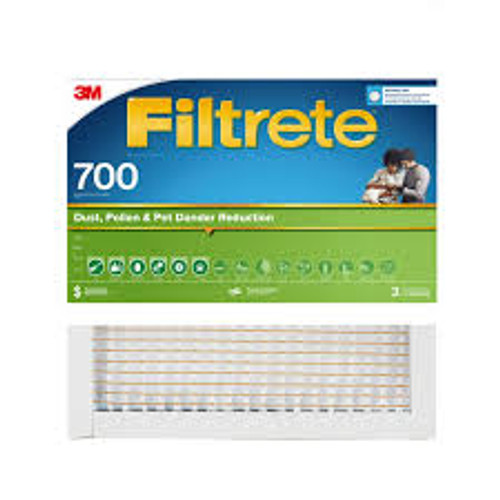 7100271624 Filtrete Electrostatic Air Filter 700 MPR 702-4PK-1E, 20 in x 20 in x 1 in (50.8 cm x 50.8 cm x 2.5 cm)