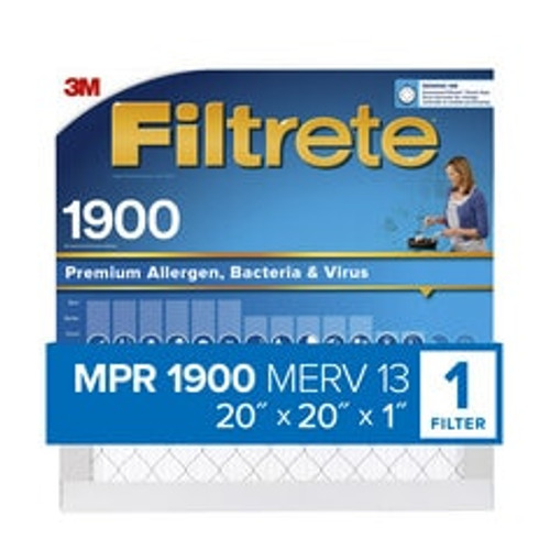 Filtrete™ High Performance Air Filter 1900 MPR UA02-4, 20 in x 20 in x 1 in (50.8 cm x 50.8 cm x 2.5 cm)