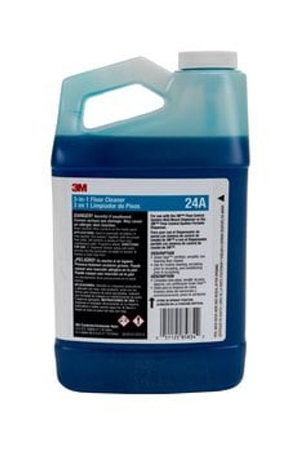 3M™ 3-in-1 Floor Cleaner Concentrate 24A, 0.5 Gallon, 4/Case