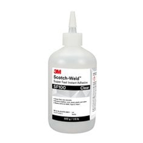 3M™ Scotch-Weld™ Super Fast Instant Adhesive SF100, Clear, 500 Gram, 1
Bottle/Case