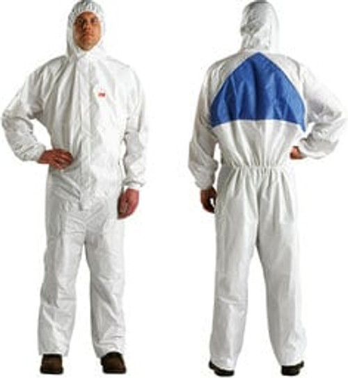 3M™ Protective Coverall 4540+ White & Blue Type 5/6 Size 3XL, 25 EA/Case
