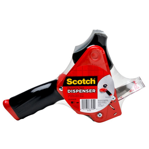 7100288393 Scotch Heavy Duty Packaging Tape Dispenser ST-181, Foam Handle with Retractable Blade