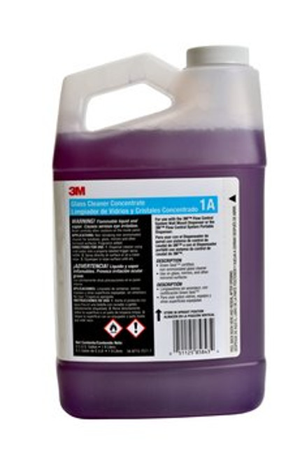 3M™ Glass Cleaner Concentrate 1A, 0.5 Gallon, 4/Case