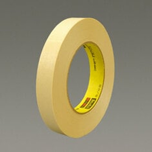 3M™ Crepe Masking Tape 202, Tan, 24 mm x 55 m, 6.3 mil, 36 Roll/Case