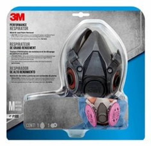 3M™ Performance Mold and Lead Paint Removal Respirator P100, 6297P1-DC, Size Medium, 1 each/pack, 4 packs/case
