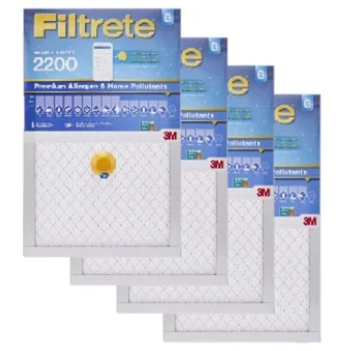 7100189333 Filtrete Premium Allergen & Home Pollutants Air Filter 2200 MPR EA05-4, 14 in x 20 in x 1 in (35.5 cm x 50.8 cm x 2.5 cm)