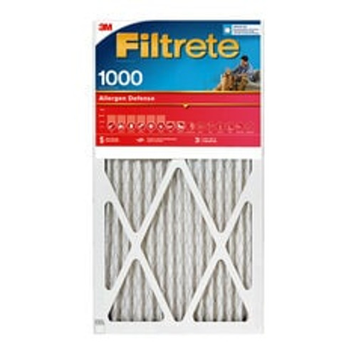 Filtrete™ Allergen Defense Air Filter, 1000 MPR, 9822-2PK-HDW, 20 in x
30 in x 1 in (50,8 cm x 76,2 cm x 2,5 cm)