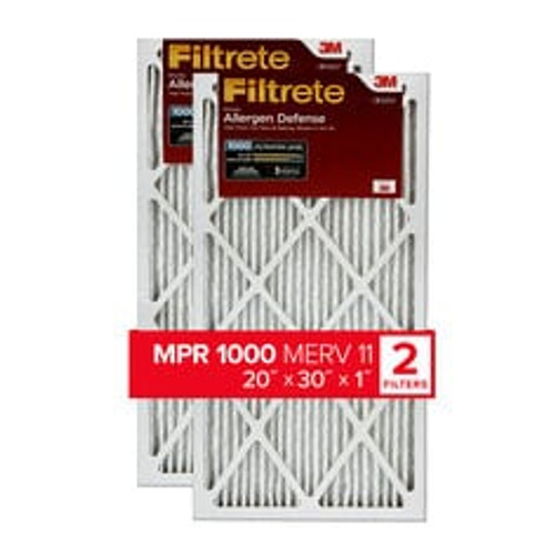 Filtrete™ Allergen Defense Filter AD22-2PK-1E, 20 in x 30 in x 1 in (50.8 cm x 76.2 cm x 2.5 cm) ,