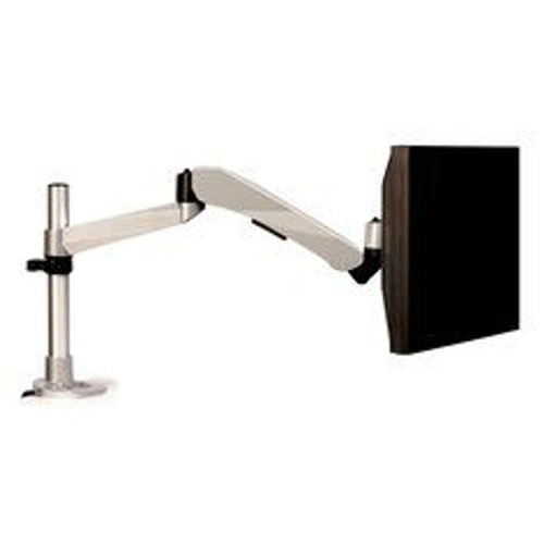 7100015744 3M Easy Adjust Desk Mount Single Monitor Arm, Silver, MA245S