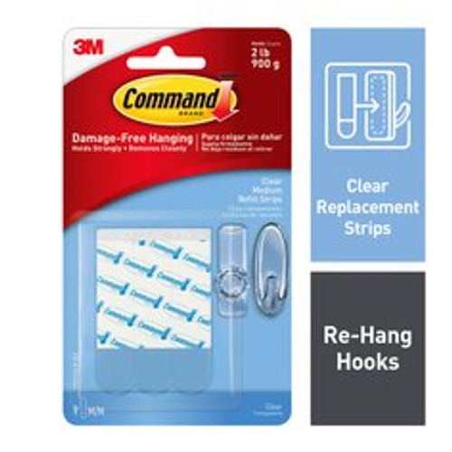 Command™ Clear Medium Refill Strips 17021CLR-ES