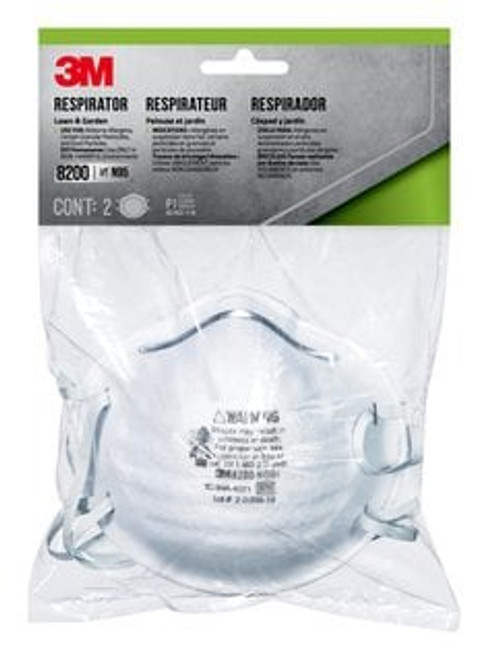 3M™ Lawn and Garden Respirator 8200G2-DC, 2 eaches/pack, 6 packs/shipper